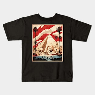 Faiyum Egypt Vintage Poster Tourism Kids T-Shirt